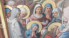 tableau, Huile sur PANNEAU ZINC , Scène Religieuse , Descente De Croix , 19eme