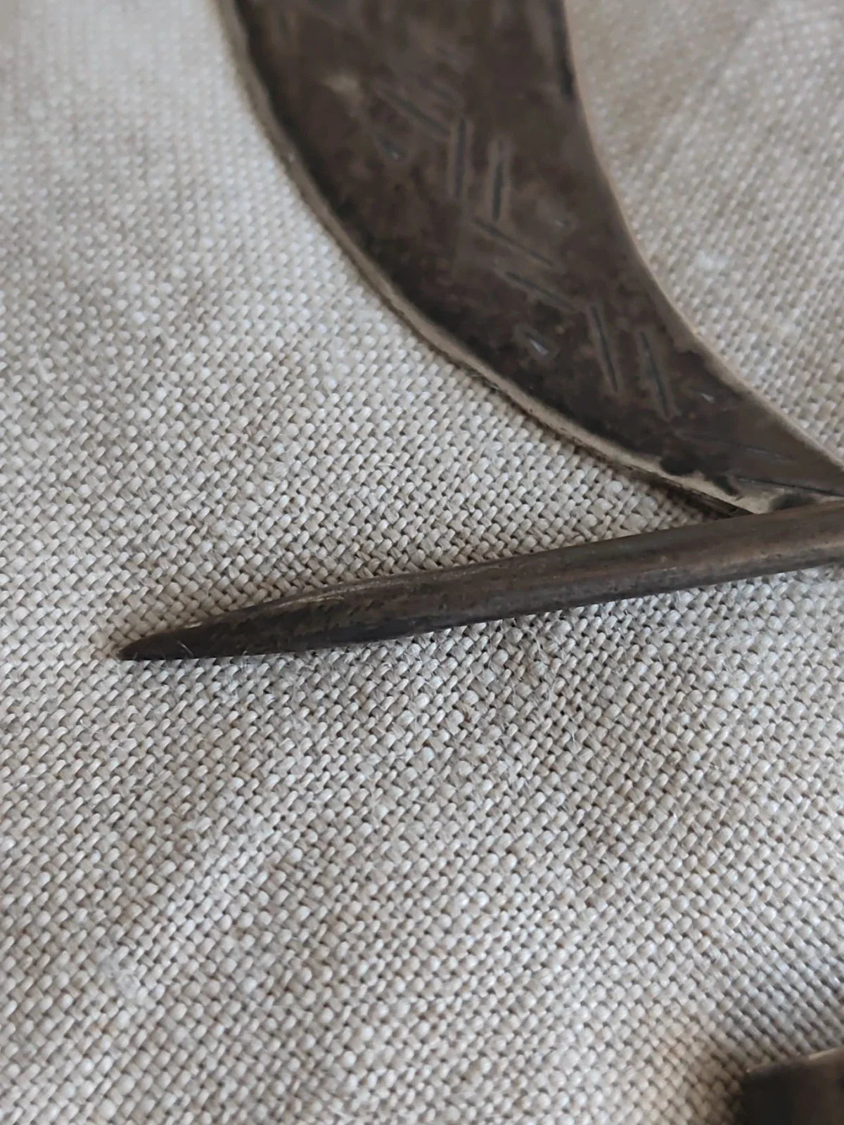 Ancienne paire de fibules berbère argent massif poinçons