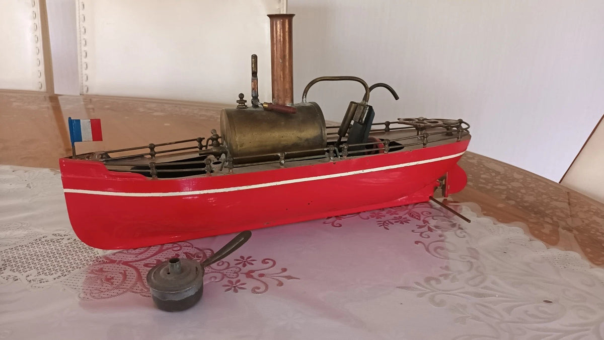 JOUET ANCIEN BATEAU VAPEUR VIVE
