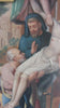 tableau, Huile sur PANNEAU ZINC , Scène Religieuse , Descente De Croix , 19eme