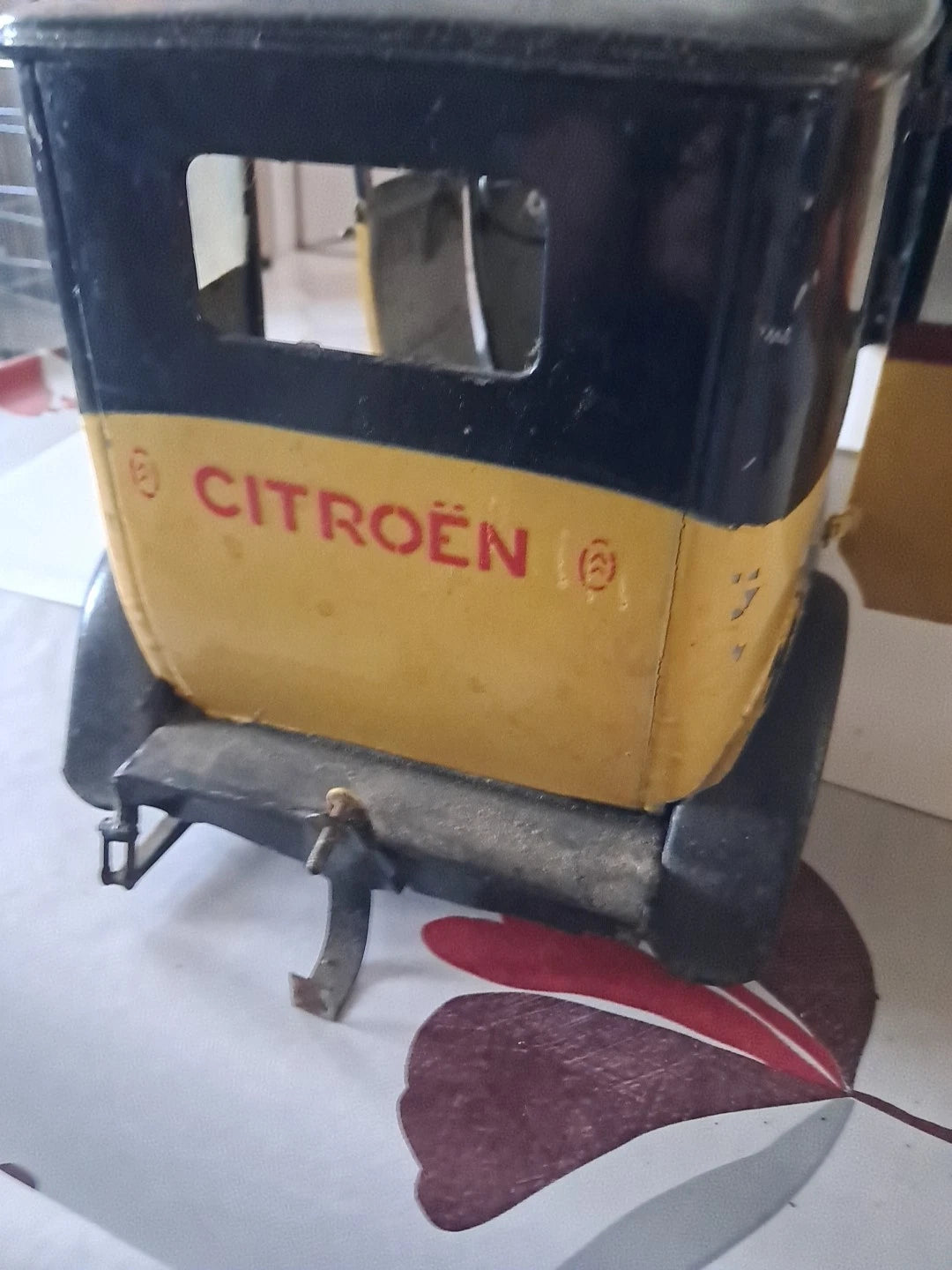 JOUET VOITURE EN TOLE AUTOMOBILE MÉCANIQUE ANDRÉ CITROËN B14 FRANCE