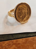 Bague ancienne en or jaune 18 carats avec un Napoléon