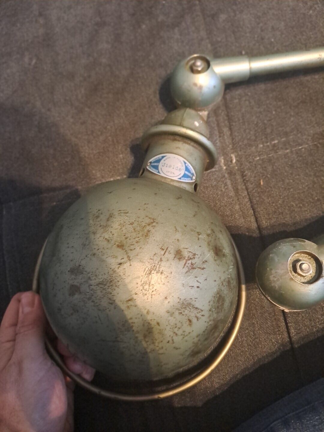 Lampe industriel ancienne jielde 3 bras