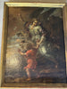 Tableau ancien – Scène religieuse : Ange et enfant Huile sur toile