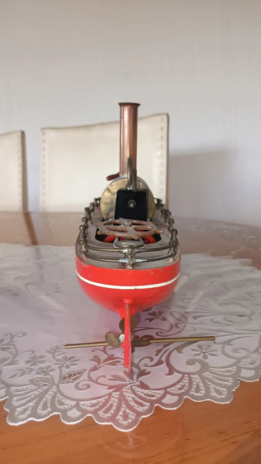 JOUET ANCIEN BATEAU VAPEUR VIVE