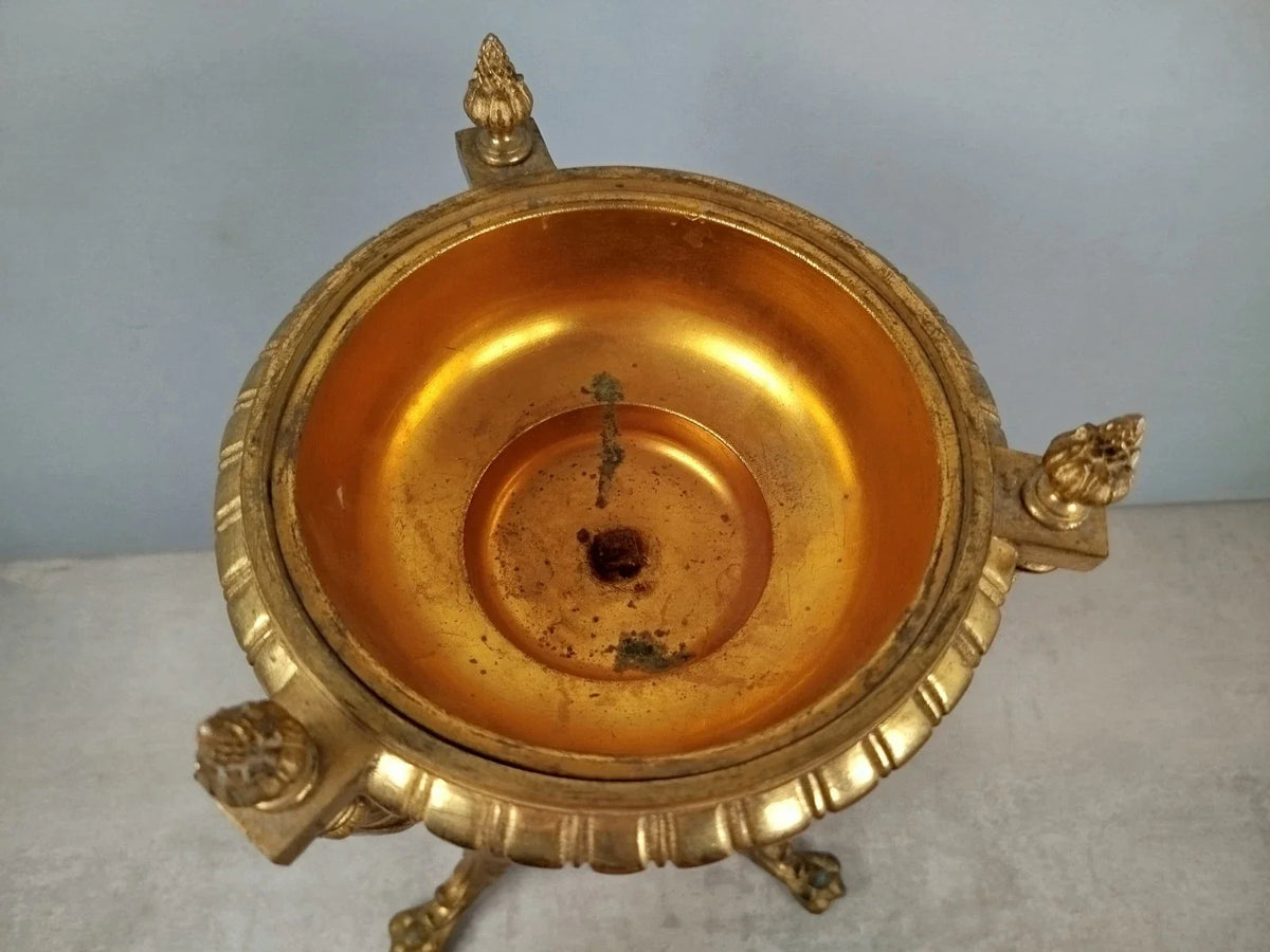 Grand PIED de LAMPE en Athenienne Cassolette Huile Petrole Brule-Parfum XIXe P51