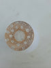 Rare Ancien Petit Vase Daum Nancy Gardeuse D Oies Verre Givré. Bordé D Or.