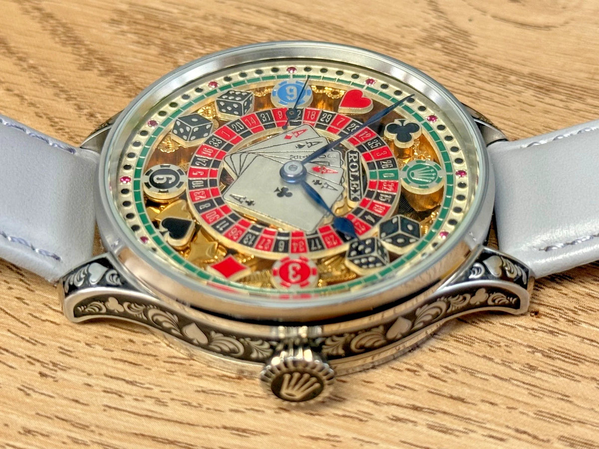 AUTHENTIQUE MOUVEMENT À LEVIER ROLEX ANNÉES 1920 DANS UN ÉTUI NEUF DE QUALITÉ, ENTIÈREMENT RÉVISÉ.