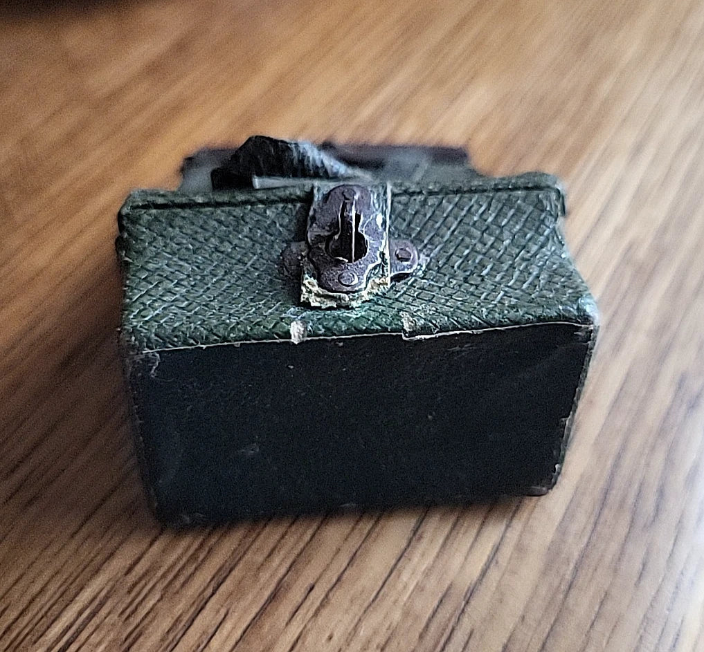 Rare et ancien sac de voyage en cuir de poupée Bleuette Jumeau Bru 1900 HT