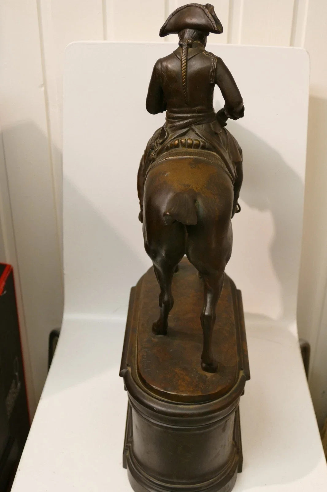 Sculpture ancienne en bronze de Rudolf Kaesbach (1873-1955). Napoléon à cheval