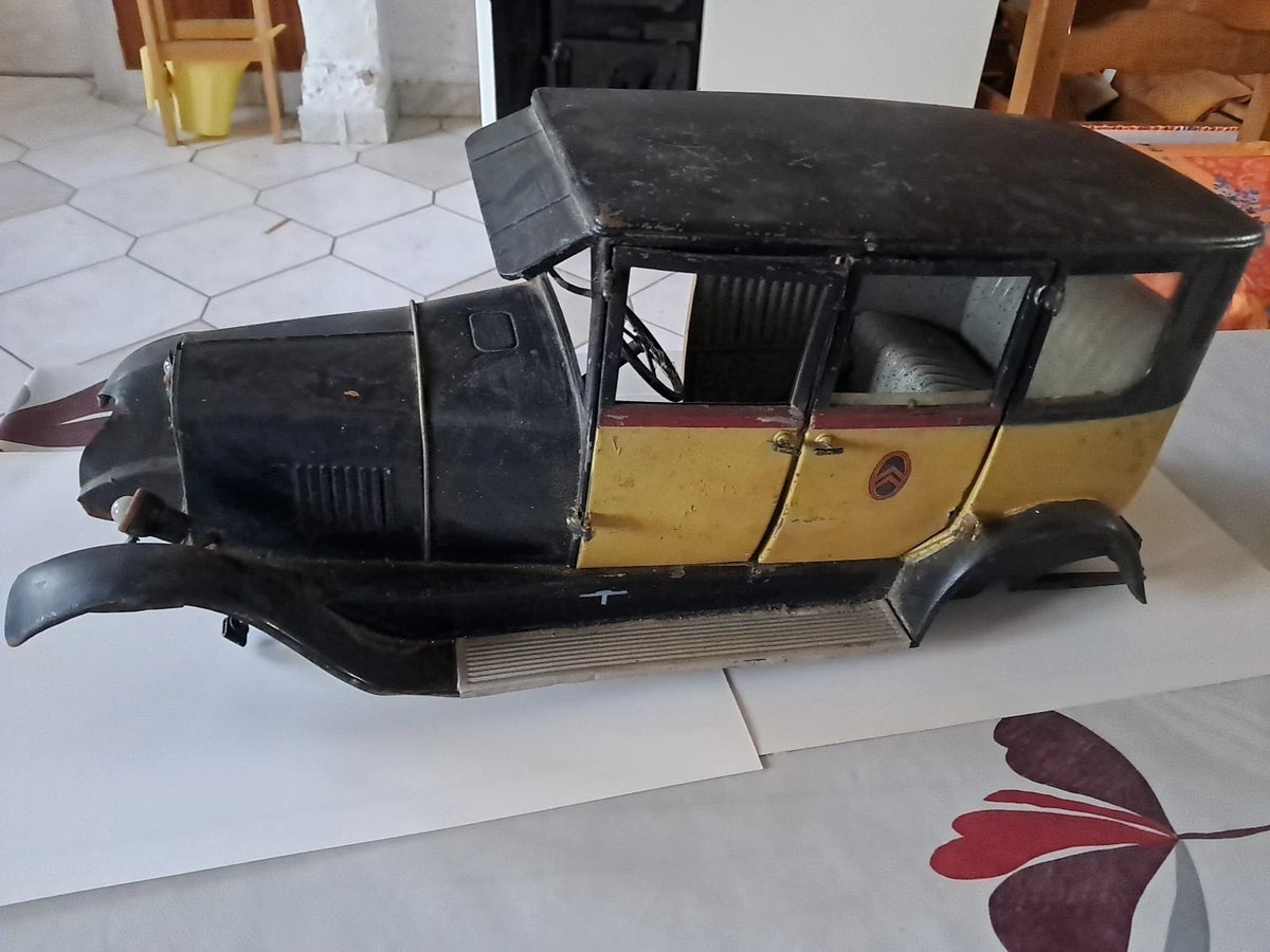 JOUET VOITURE EN TOLE AUTOMOBILE MÉCANIQUE ANDRÉ CITROËN B14 FRANCE