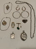 Lots de bijoux anciens en or 18 k et argent massif