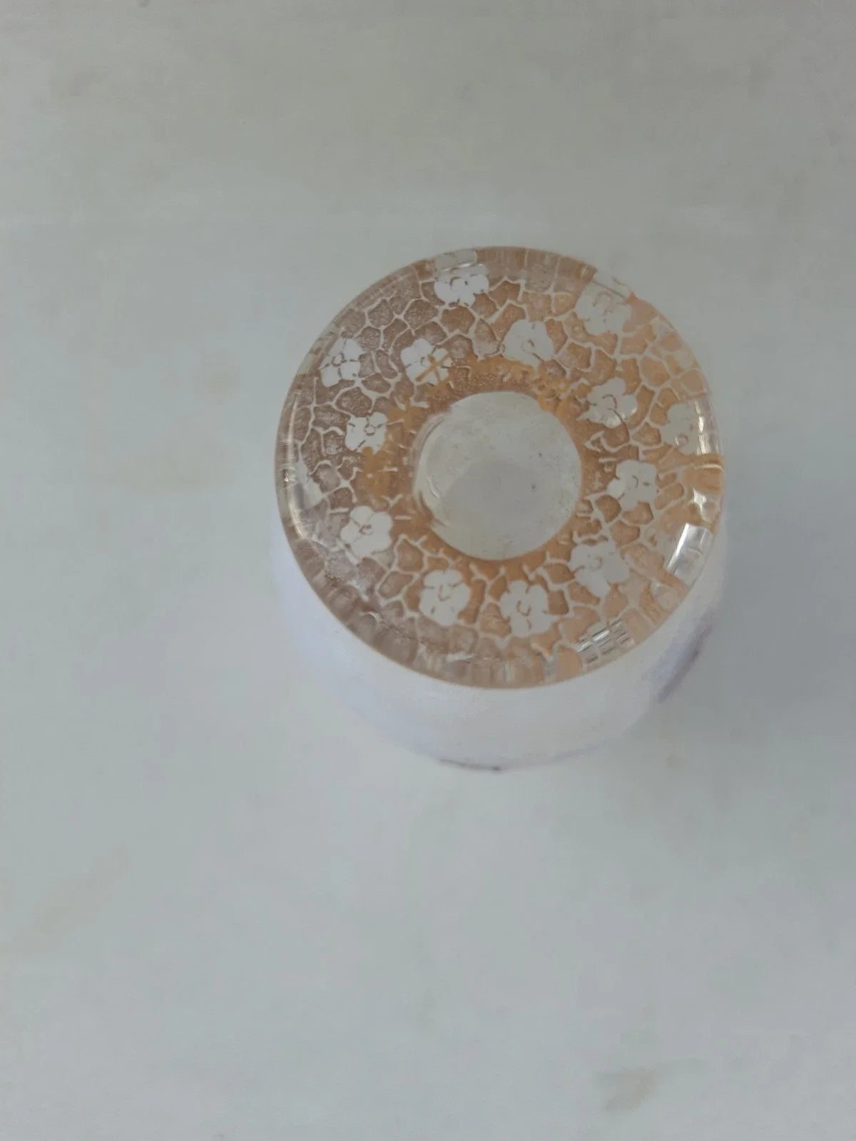 Rare Ancien Petit Vase Daum Nancy Gardeuse D Oies Verre Givré. Bordé D Or.