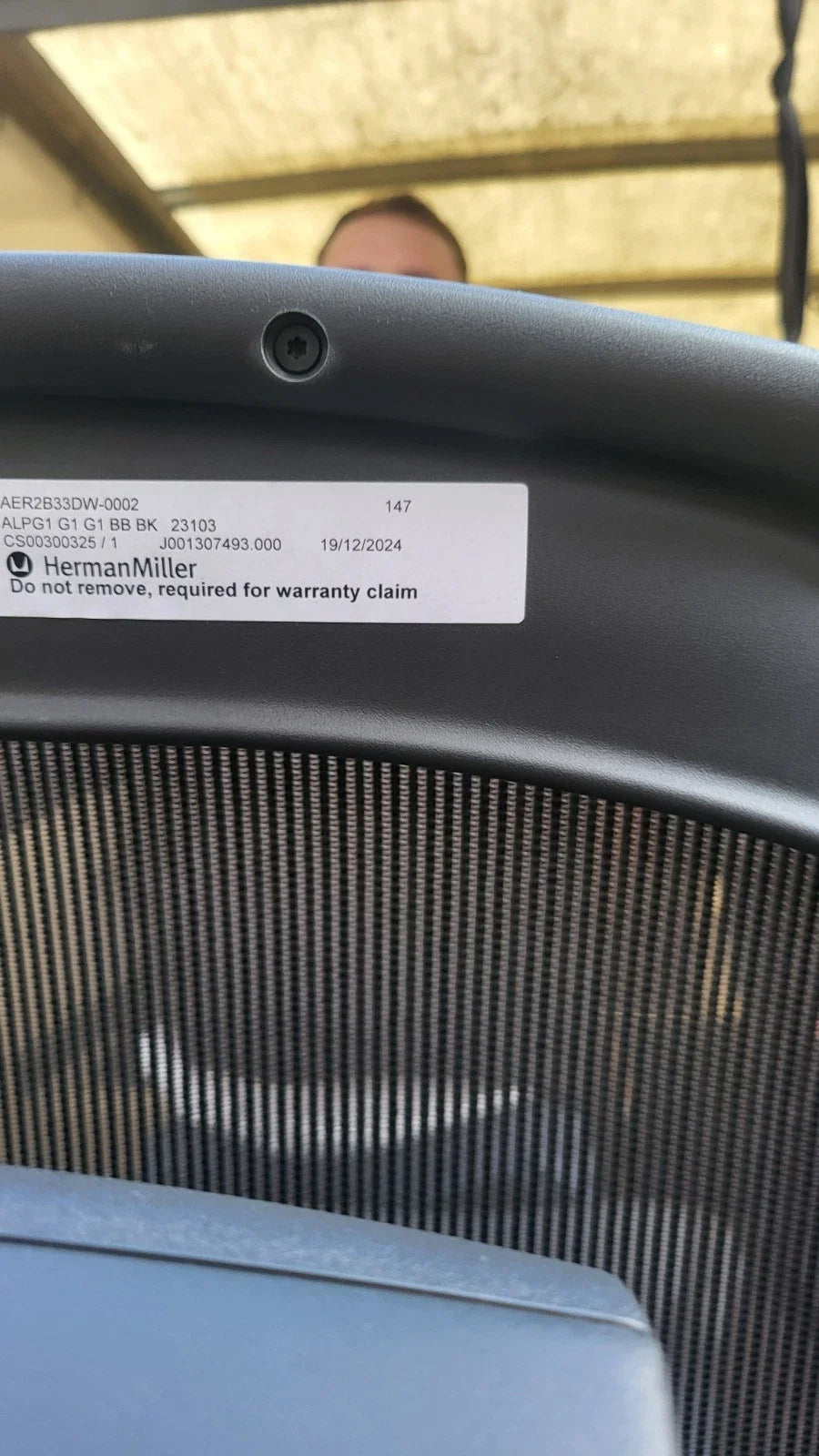 Chaise Herman Miller Aeron remasterisée taille B en graphite