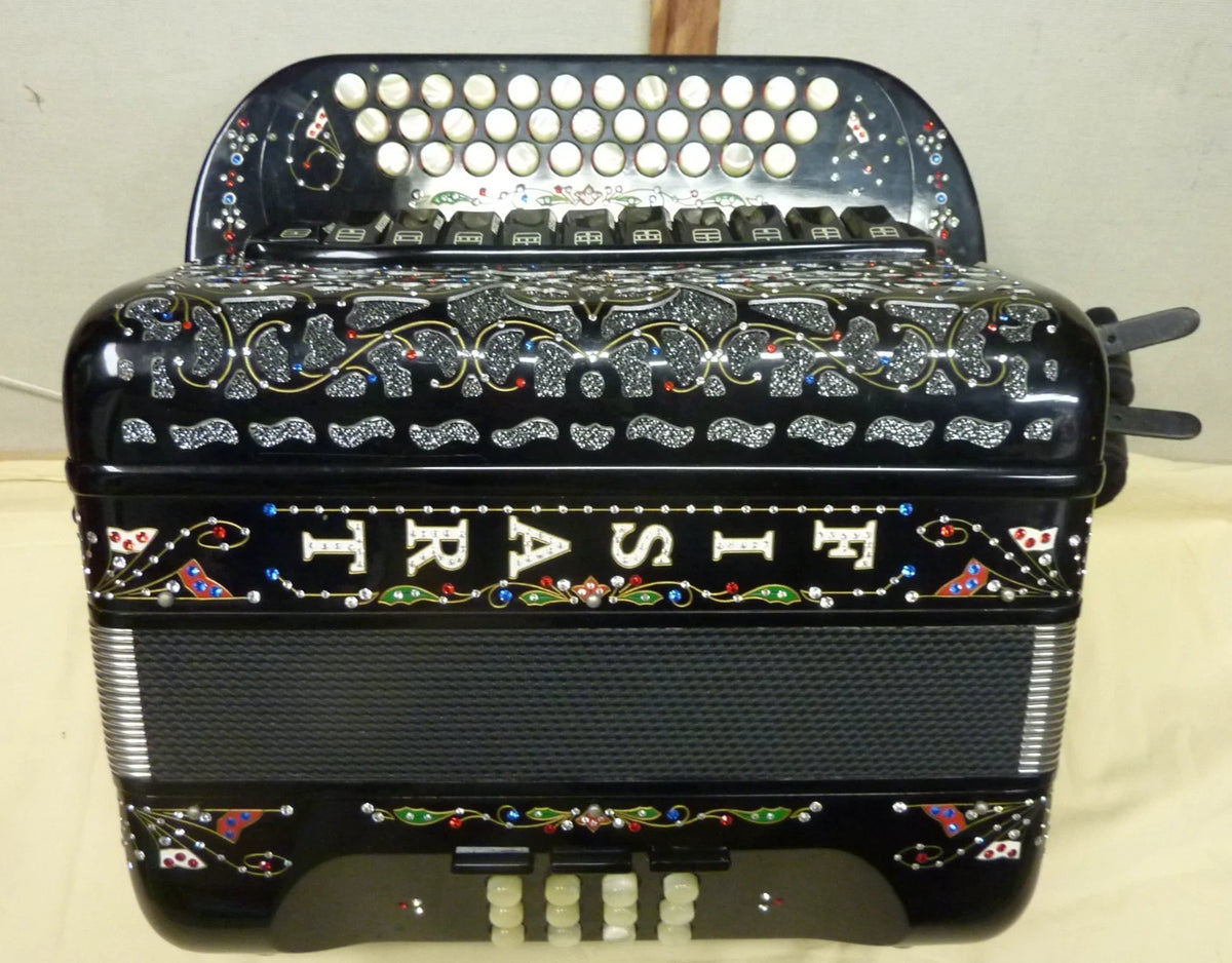 Rare et magnifique ancien accordéon diatonique FISART