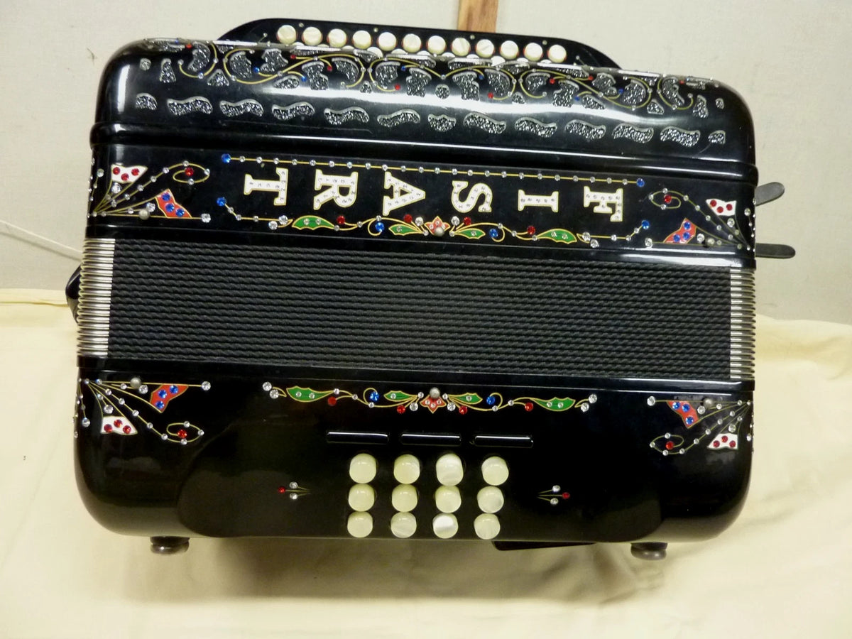 Rare et magnifique ancien accordéon diatonique FISART