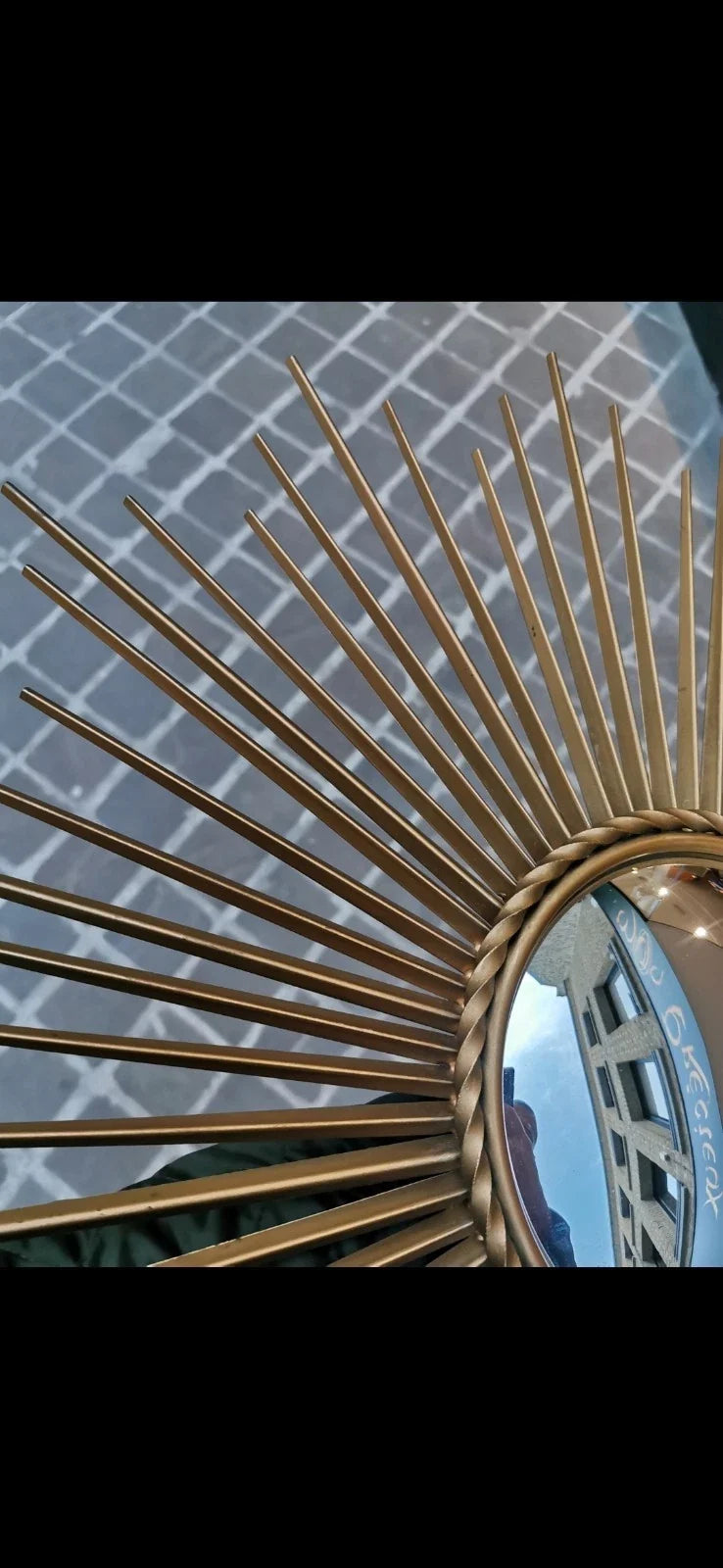 MIROIR OEIL SORCIERE VINTAGE SIGNE CHATY VALLAURIS POILLERAT SUNBURST MIRROR XX