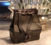 Rare et ancien sac de voyage en cuir de poupée Bleuette Jumeau