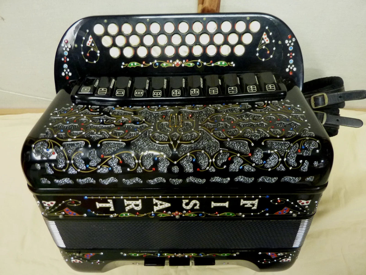 Rare et magnifique ancien accordéon diatonique FISART
