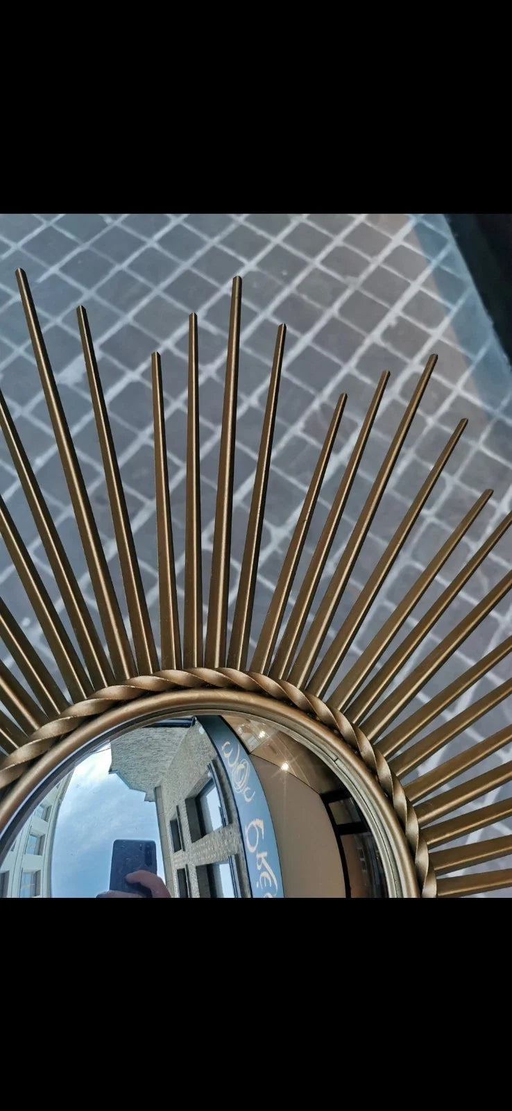 MIROIR OEIL SORCIERE VINTAGE SIGNE CHATY VALLAURIS POILLERAT SUNBURST MIRROR XX