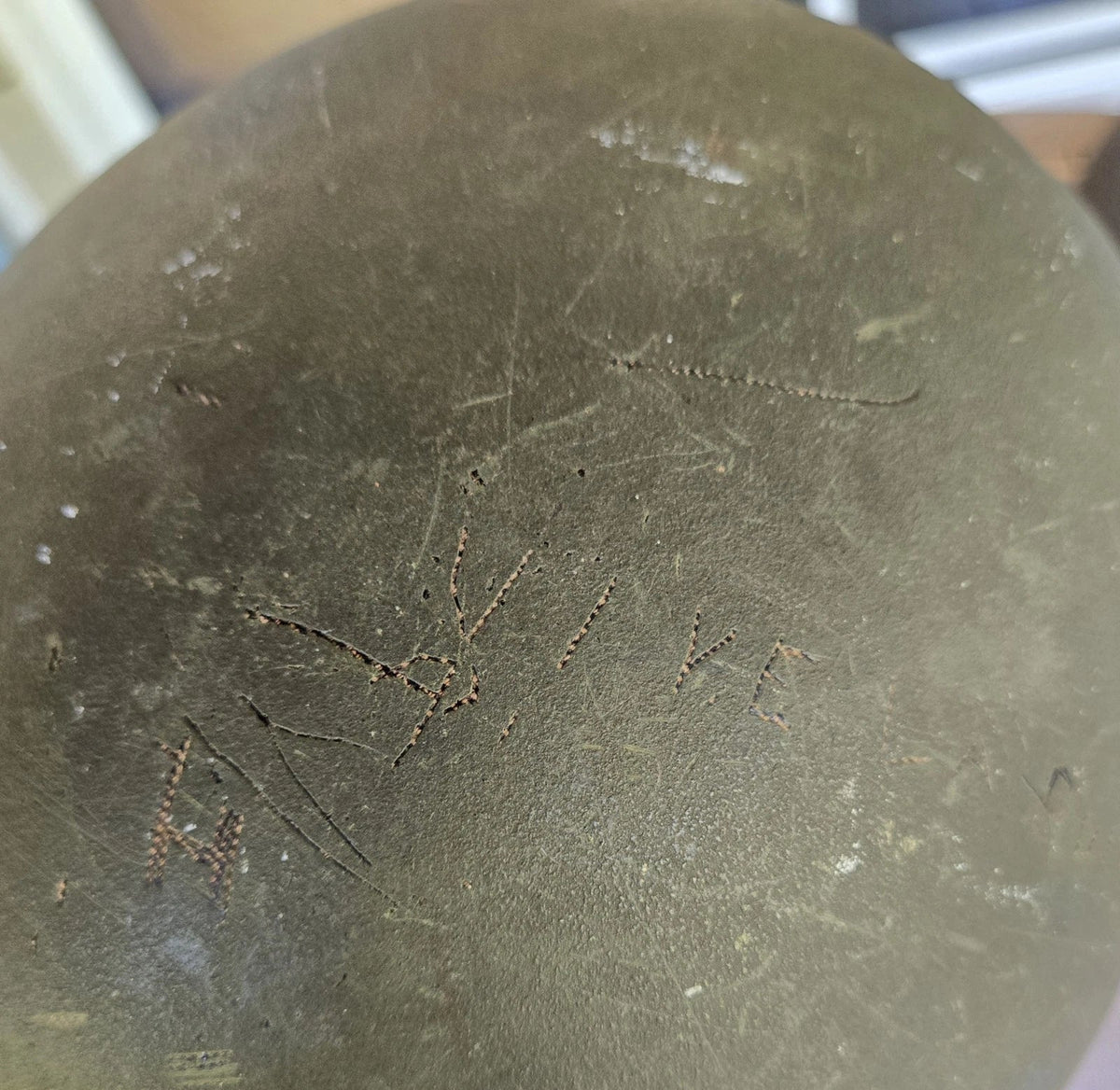 Casque US M1 ww2 de sergent à pattes fixes
