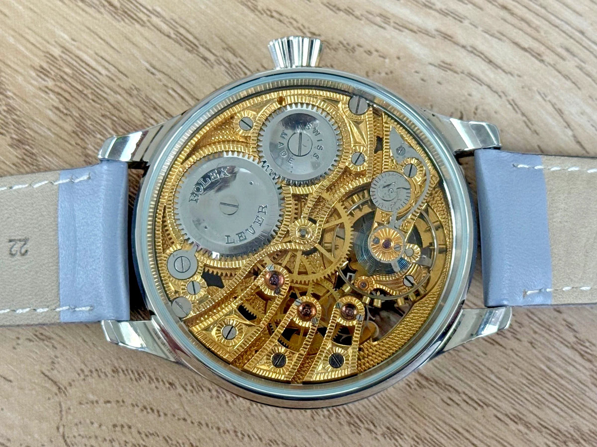 AUTHENTIQUE MOUVEMENT À LEVIER ROLEX ANNÉES 1920 DANS UN ÉTUI NEUF DE QUALITÉ, ENTIÈREMENT RÉVISÉ.