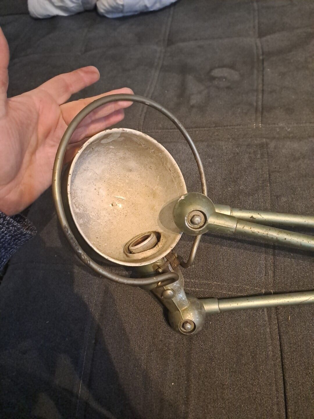 Lampe industriel ancienne jielde 3 bras