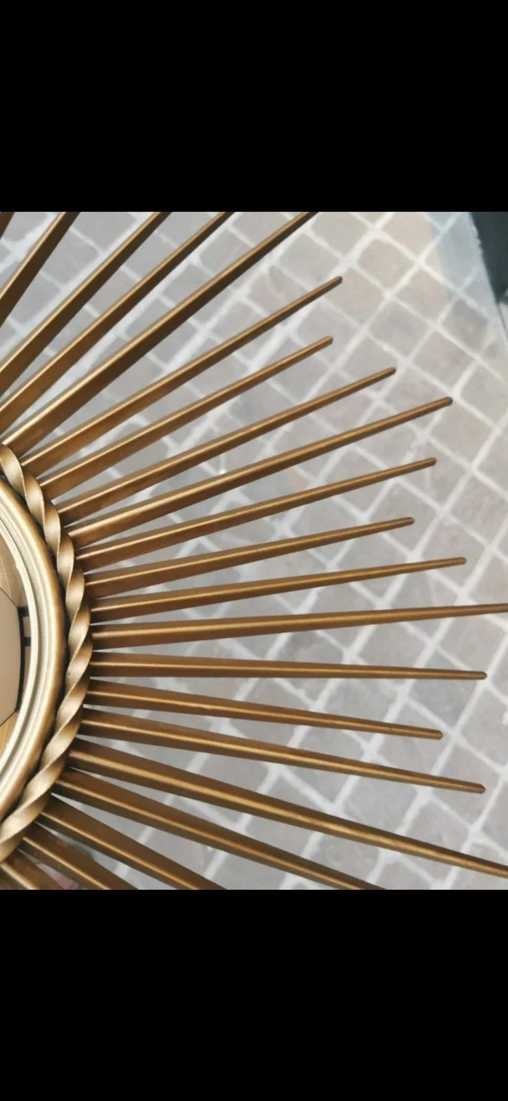 MIROIR OEIL SORCIERE VINTAGE SIGNE CHATY VALLAURIS POILLERAT SUNBURST MIRROR XX