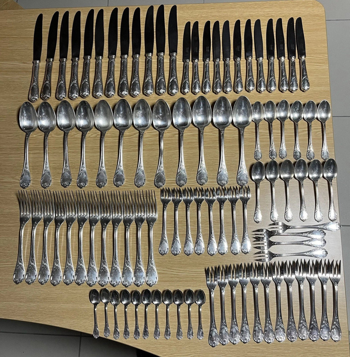 Christofle Marly - Service, Ménagère 95 Pièces Métal Argenté