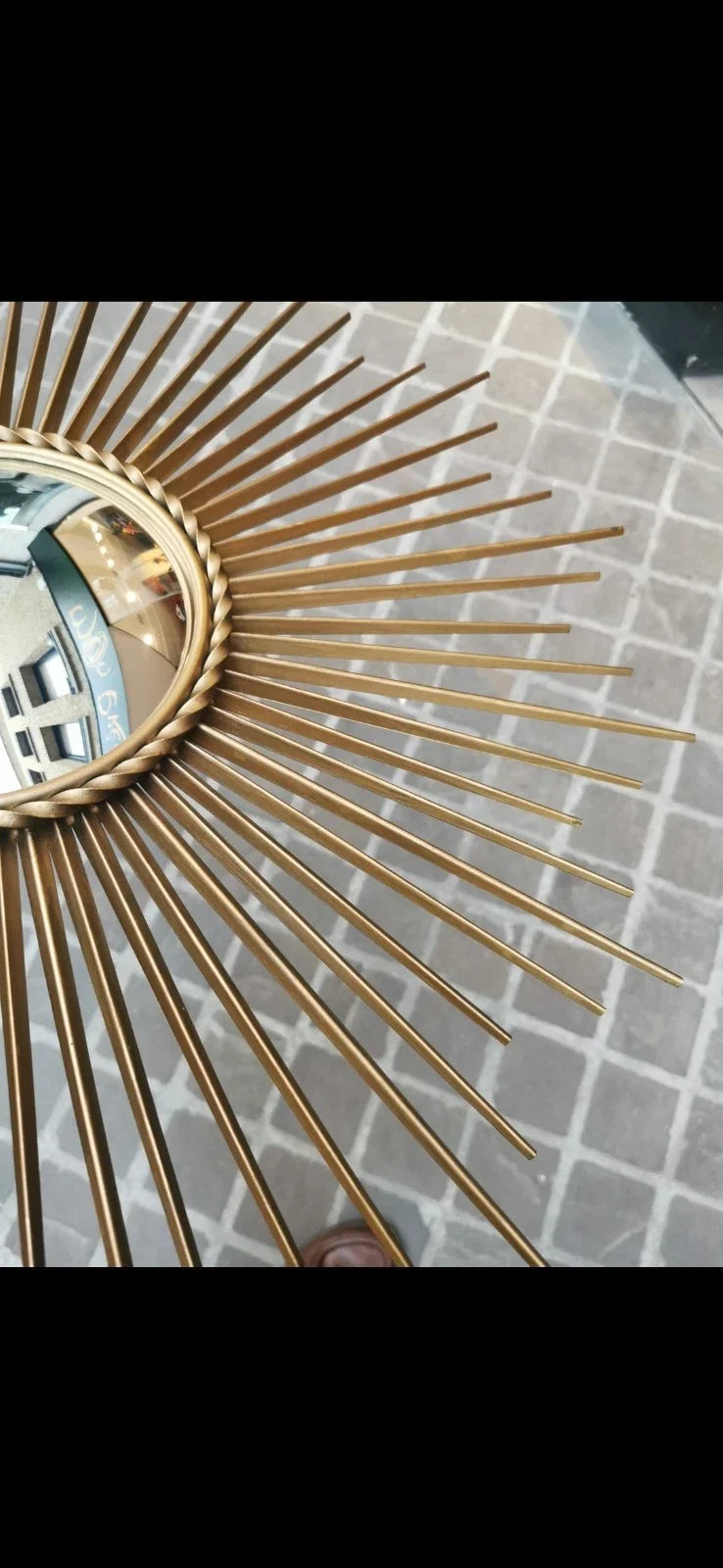 MIROIR OEIL SORCIERE VINTAGE SIGNE CHATY VALLAURIS POILLERAT SUNBURST MIRROR XX