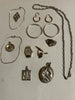 Lots de bijoux anciens en or 18 k et argent massif