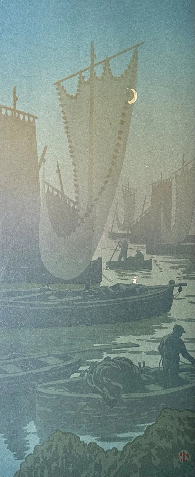 Rivière henri lithographie originale 1900