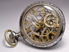 MONTRE ANCIENNE RARE GOUSSET SQUELETTE ARGENT NIELLO 1900 VINTAGE POCKET WATCH