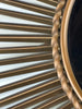 Miroir Soleil Chaty Vallauris en métal doré Années 1950-1960