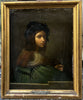 Tableau Ancien Huile Portrait Joueur de Violon Homme Renaissance Raphael XIXe