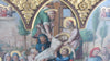 tableau, Huile sur PANNEAU ZINC , Scène Religieuse , Descente De Croix , 19eme