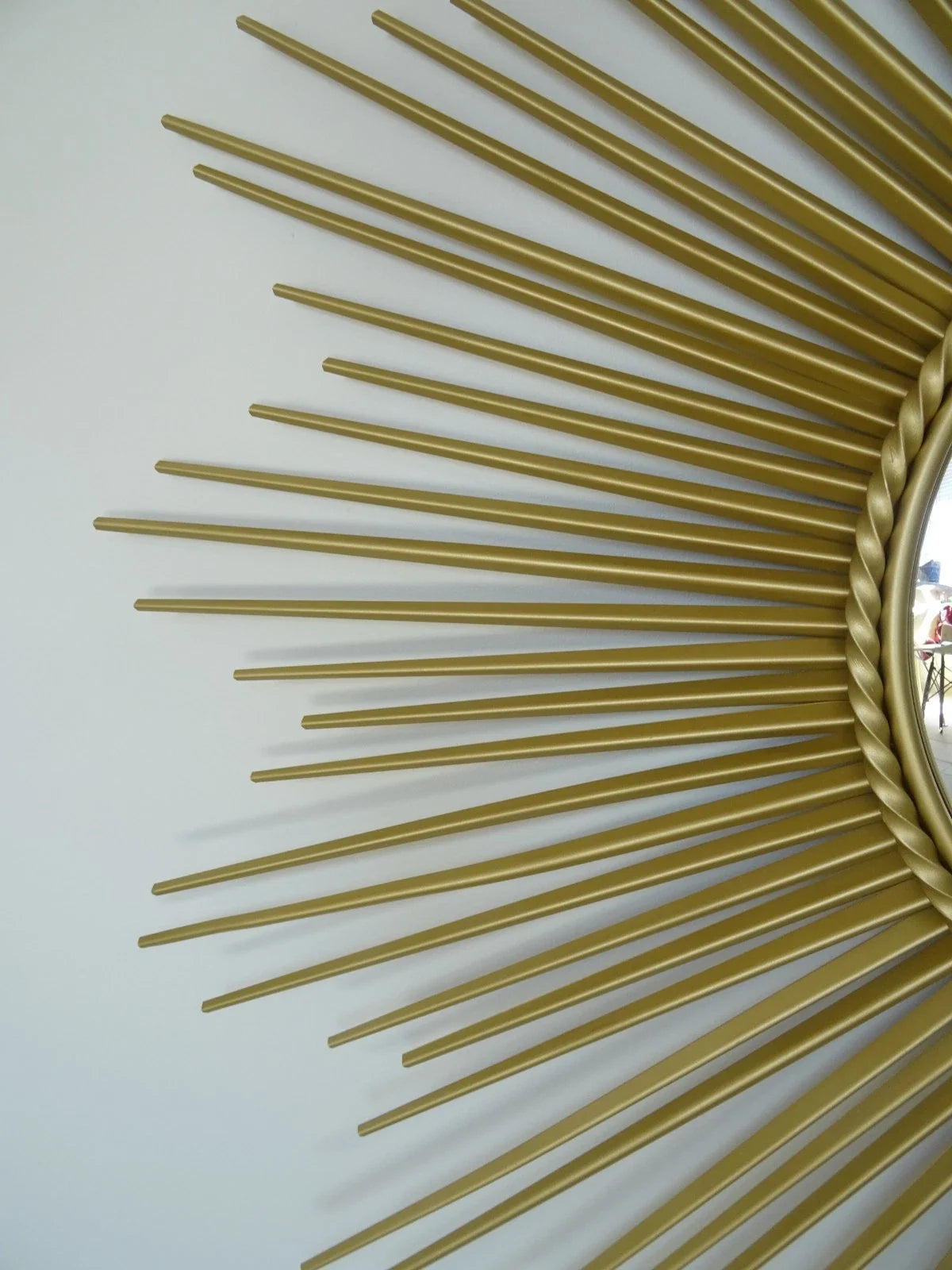 ancien miroir soleil CHATY VALLAURIS bombe sorciere old mirror sunburst 50 XXL