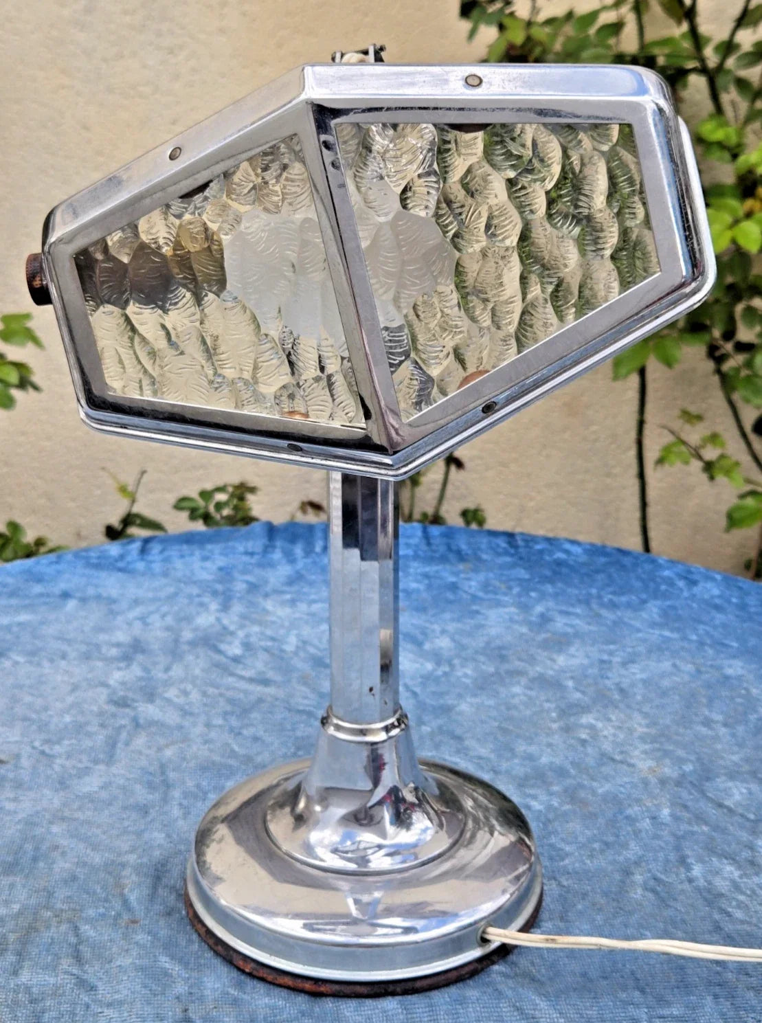Belle lampe de bureau ancienne chromée pirouett