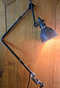 LAMPE GRAS / Belle lampe ancienne d'atelier en tôle signé GRAS /Tout d'origine