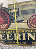 Ancienne Plaque En Tôle Tracteur Agricole DEERING Plaque Publicitaire