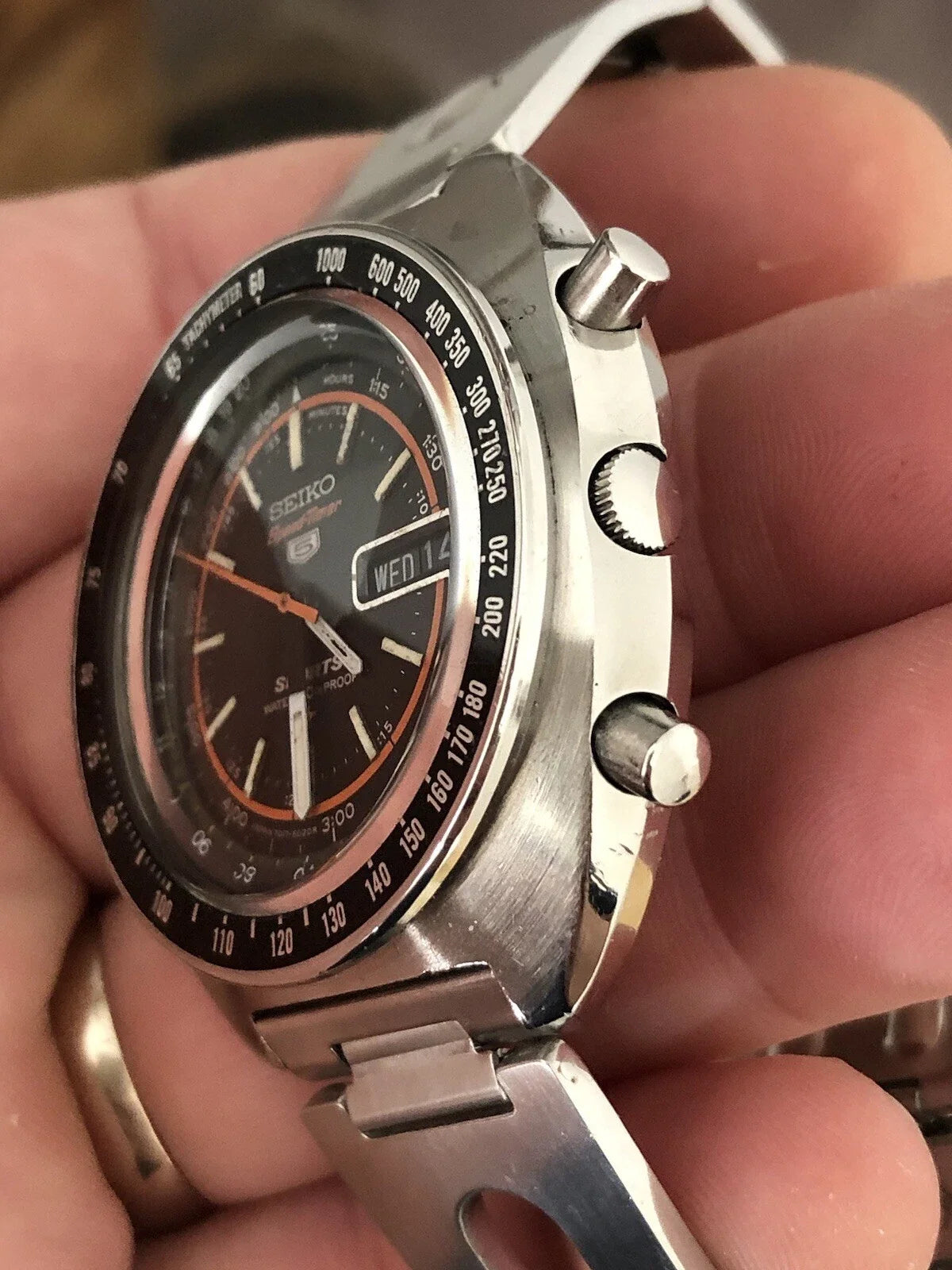 Montre Seiko Speedtimer 5 Sport Chronographe Extraordinaire. Quasiment Neuf.