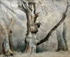 Dessin Ancien Paysage Arbres Barbizon Tableau 19ème Monogramme Théodore ROUSSEAU