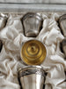 Ancien Coffret Verres  à Liqueur Argent Massif Poinçon Minerve XIXe