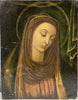 Tableau Religieux Ancien Huile Cuivre Portrait Vierge Renaissance XVIe-XVIIe