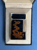 Briquet st dupont laque de chine à décor de dragon, plaqué or