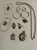 Lots de bijoux anciens en or 18 k et argent massif