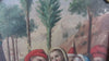 tableau, Huile sur PANNEAU ZINC , Scène Religieuse , Descente De Croix , 19eme