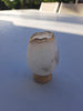 Rare Ancien Petit Vase Daum Nancy Gardeuse D Oies Verre Givré. Bordé D Or.