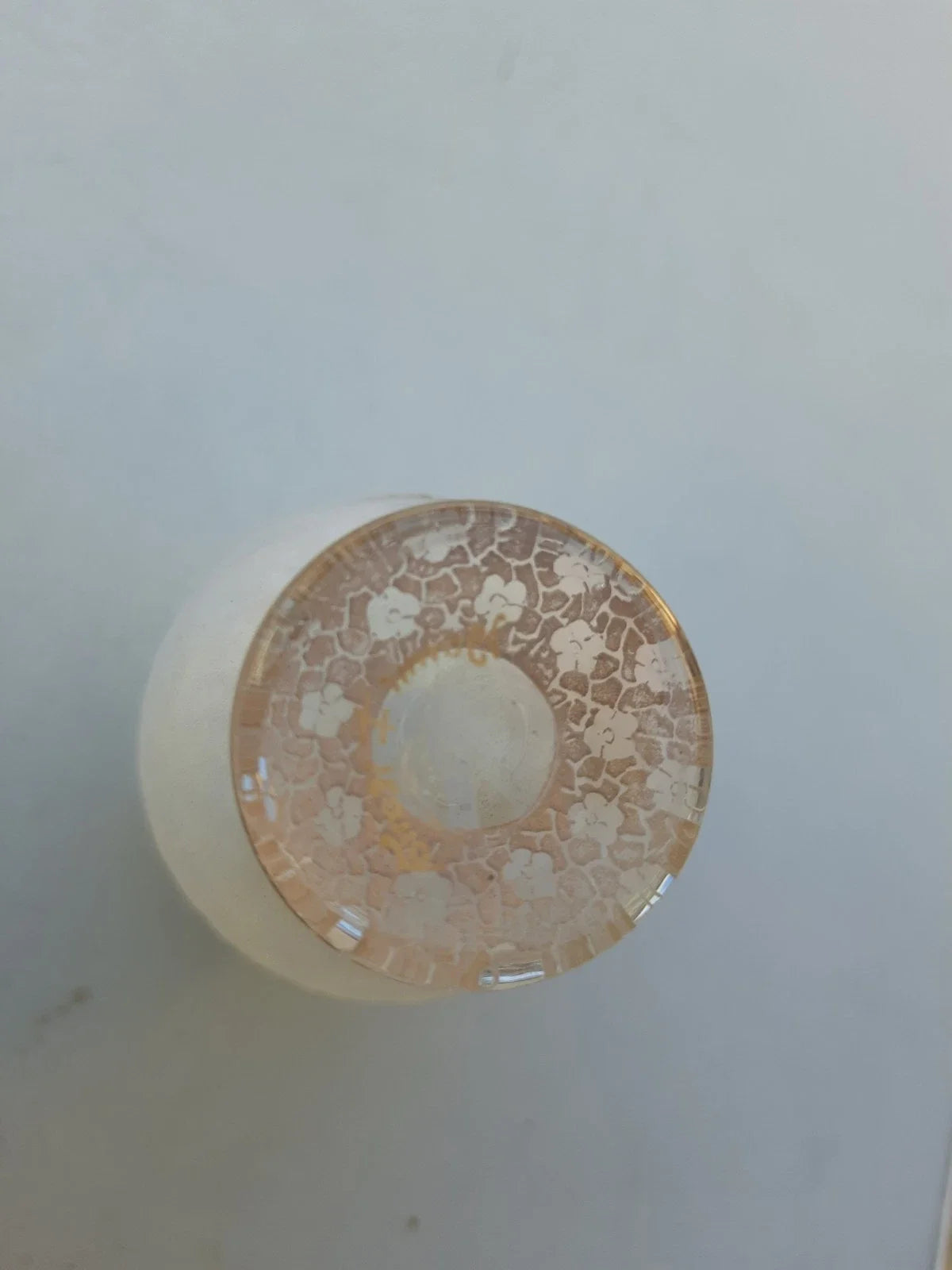 Rare Ancien Petit Vase Daum Nancy Gardeuse D Oies Verre Givré. Bordé D Or.