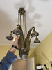 Lustre en bronze nickelé , travail français des années 1930.